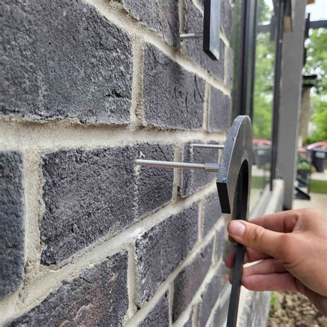 how to put metal numbers on a brick house|installing house numbers on masonry.